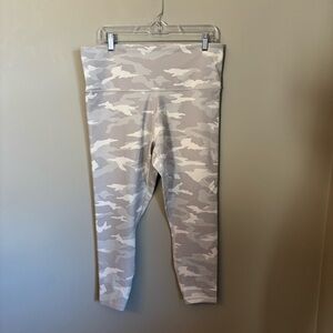 Athleta Gray & White Camo High-Waist Leggings